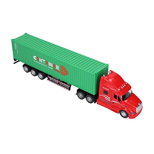Spacnana Legierungs -Container -LKW -Modell, Lebendiges Echtes Aussehen mit Öffnungstür, Qualitätsgummireifen mit Leichten Soundeffekten (Green) von Spacnana