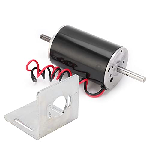 Spacnana Micro CW CCW DC -Motor mit Messingspulen für Elektrobohrboden und Spielzeug - 80W/12 V Geschwindigkeitsregulierung Motor (Mit Halterung) von Spacnana