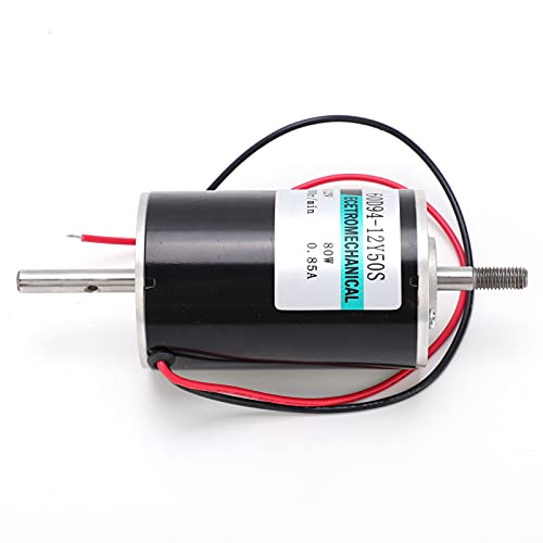 Spacnana Micro CW CCW DC -Motor mit Messingspulen für Elektrobohrboden und Spielzeug - 80W/12 V Geschwindigkeitsregulierung Motor (Ohne Halterung) von Spacnana