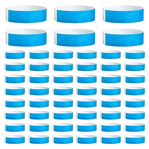 Spactz 1000 Stück Papier Armbänder Armbänder für Neon Bunte Armbänder für Club Papier Wasserdicht (Blau) von Spactz