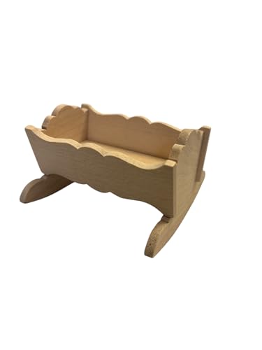 Holz Wiege Baby Wiege 7cm Basteln Puppenhaus von Sparfroh