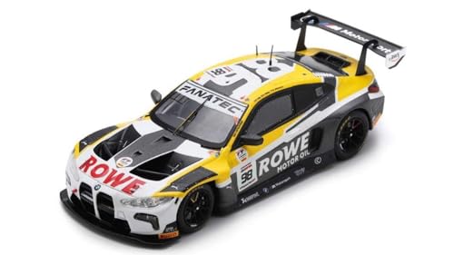Modell in Scala Spark Model kompatibel mit BMW M4 GT3 N.98 Gewinner 24h Spa 2023 ENG-Wittmann-Gelb 1:43 Modell Maßstab 43SPA2023 241217 von Spark