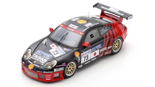 Modellino Scala kompatibel mit Porsche 996 GT3 R N.73 24 H LE Mans 2000 FUKUYAMA-YOGO-Lambert 1:43 Spark Modell S9939 von Spark