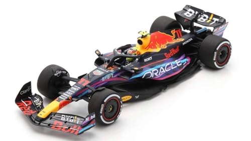 Modellino Scala kompatibles Con Red Bull RB19 N.11 2nd Miami GP 2023 Sergio Perez 1:18 Spark Modell 18S896 von Spark