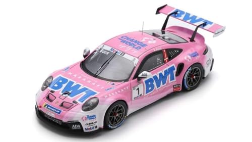 Modellino in Scala Spark Model kompatibel mit Porsche 911 GT3 Cup N.1 Supercup Champion, 2023, Bastian BUUS 1:43, Modell S5800 241217 von Spark