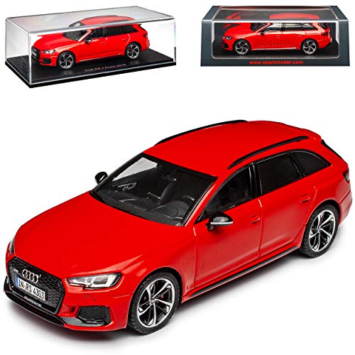 Spark Model A*U*D*I A4 RS4 B9 Avant Kombi Misano Rot Ab 2015 1/43 Spark Modell Auto mit individiuellem Wunschkennzeichen von Spark
