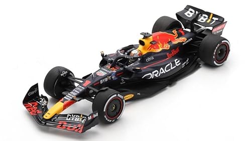 Spark Model Modell auf der Skala, kompatibel mit Red Bull Max Verstappen 2022 N.1 WINNER ABU DHABI WITH TYRE MARKS 1:18 18S776 von Spark Model