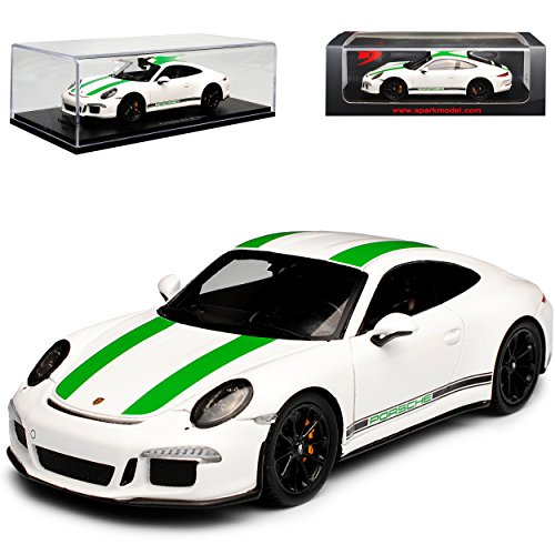 Spark Porsche 911 991 R Coupe Weiss mit Gruen 2017 1/43 Modell Auto Spark Porsche 911 991 R Coupe Weiss mit Gruen 2017 1/43 Modell Auto von Spark