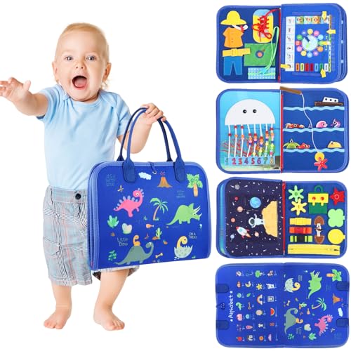 Busy Board Sensorisches Spielzeug für Kleinkinder im Alter von 1, 2, 3, 4 Jahren, Montessori-Spielzeug, Flugzeug-Reiseutensilien und Zubehör für Autoreisen, 12 Jahre Busy Board Sensorisches Spielzeug für Kleinkinder im Alter von 1, 2, 3, 4 Jahren, Montessori-Spielzeug, Flugzeug-Reiseutensilien und Zubehör für Autoreisen, 12 Jahre von SparkShoots