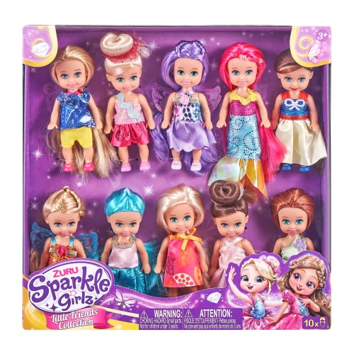 Sparkle Girlz, 10 kleine Puppen, Mini-Puppen inklusive Prinzessinnen und Feen, 10er-Set Sparkle Girlz, 10 kleine Puppen, Mini-Puppen inklusive Prinzessinnen und Feen, 10er-Set von Sparkle Girlz