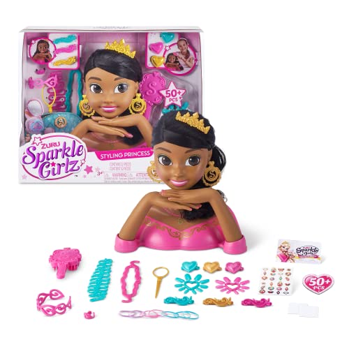 Sparkle Girlz Fantasy Nageldesign Haarstyling Kopf, Haarschmuck, Nageldesign Zubehör, Styling Prinzessinnenkopf, Puppenschmuck von Sparkle Girlz