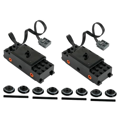 Sparkleiot Antrieb für Zugmotor, kompatibel mit Standard-Bausteinen 88002, 10254, 53401, 53400 MOC Power Functions (2 Stück) von Sparkleiot