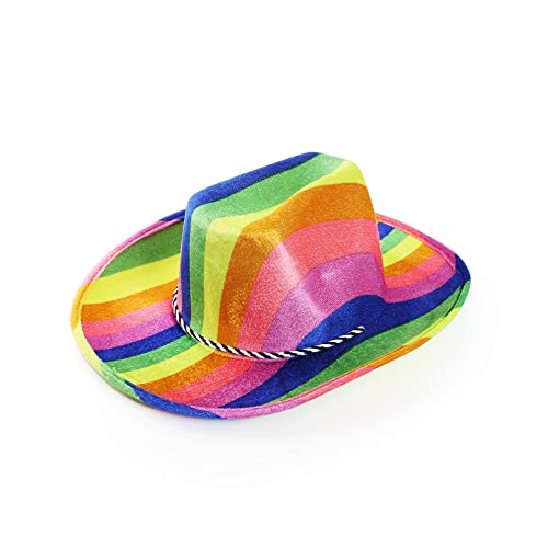 Sparkles Partyware Regenbogen Cowboy Hut - 2 Stück - Filz Cowboy Hut mit Regenbogen Dekoration - Pride Month Pride Events LGBT Kostüm Zubehör Sparkles Partyware Regenbogen Cowboy Hut - 2 Stück - Filz Cowboy Hut mit Regenbogen Dekoration - Pride Month Pride Events LGBT Kostüm Zubehör von Sparkles Partyware