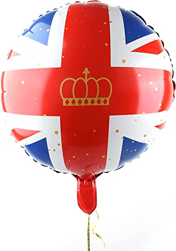 Union Jack Ballon – Packung mit 50,8 - 45,7 cm Folienballon mit Union Jack Flagge – perfekt für Jubiläumskönig Krönung Straßenpartys und Feiern von Sparkles Partyware