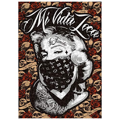 Spaß Kostet Puzzle 1000 Teile mit Poster Marylin Vida Loca 50x70 cm Rockabella Motive Tattoo von Spaß Kostet