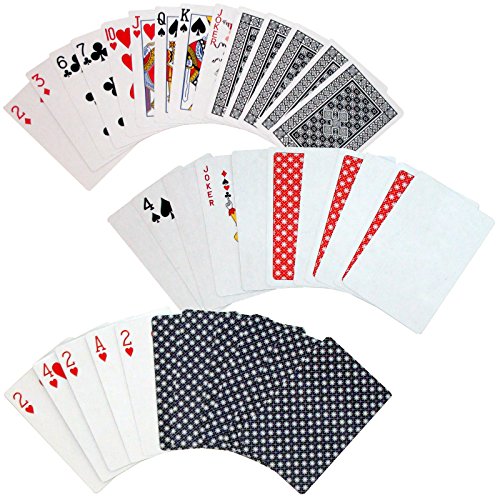 3 Kartenspiele mit Trickkarten für Kartentricks Zauberkarten gezinkte Karten für Zauberer von Spassprofi