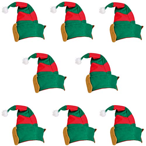 8 x Elfenmütze Hut Mütze für Elfen für Kostüm Elfe Waldgeist Elfenhut von Spassprofi
