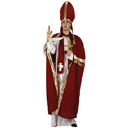 Edles Kostüm Bischof Größe XL Rotes Bischofskostüm Nikolaus Papst von Spassprofi