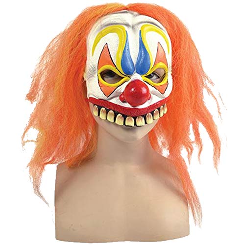 Maske böser Clown mit orange Haaren Clownsmaske Clownmaske für Kostüm Clownskostüm Maske böser Clown mit orange Haaren Clownsmaske Clownmaske für Kostüm Clownskostüm von Spassprofi