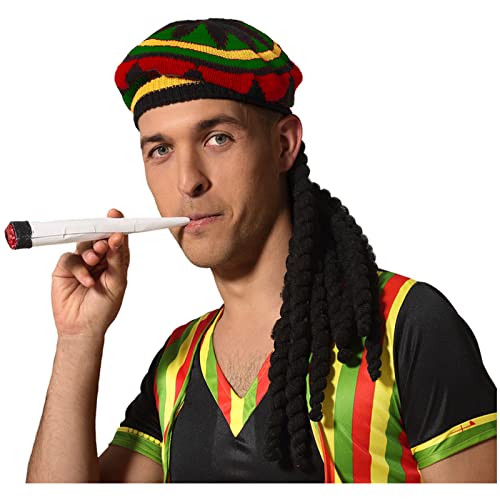 Spassprofi Rasta Mütze mit Dreadlocks und Joint Attrappe Faschingsperücke Unisex-Erwachsene Party Spassprofi Rasta Mütze mit Dreadlocks und Joint Attrappe Faschingsperücke Unisex-Erwachsene Party von Spassprofi
