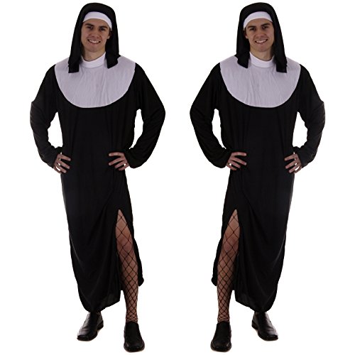 Spassprofi 2 mal Kostüm Nonne für Männer Größe 50/52 Männerballett Nonnenkostüm von Spassprofi