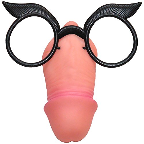 Spassprofi Brille mit Penis als Nase Scherzartikel Partygag Penisbrille Komplettbrille von Spassprofi