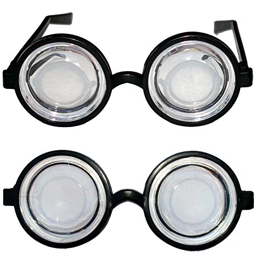 Spassprofi Doofi Brille Scherzartikel Unisex Brillen Doofibrille Nerd Nerdbrille Komplettbrille von Spassprofi