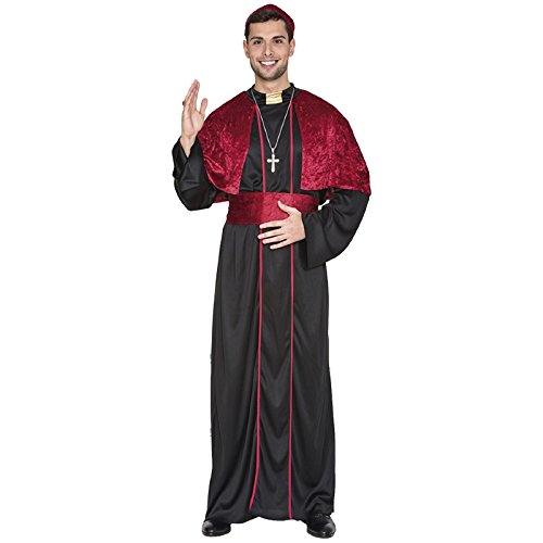 Spassprofi Edles Bischofskostüm Gr. 50-54 Samt Kostüm Bischof Papst Nikolaus Geistlicher Kirchenmann von Spassprofi