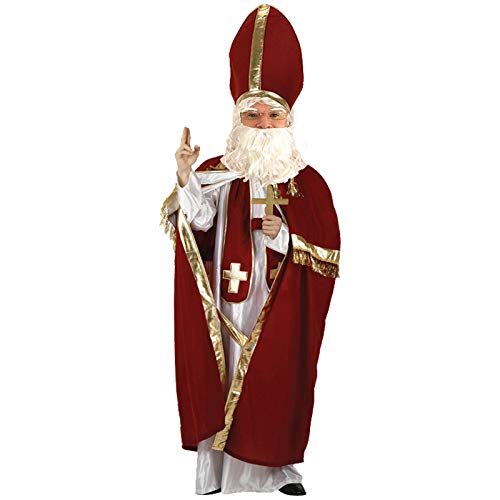 Spassprofi Edles Kostüm Bischof Größe M mit Perücke Bart und Kreuz Bischofskostüm Nikolaus von Spassprofi