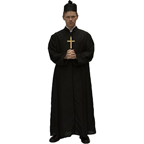 Spassprofi Priesterkutte mit Hut und Kreuz Kostüm Priester Priesterkostüm Pfarrer Geistlicher Kirchenkostüm Faschingskostüm Übergröße Spassprofi Priesterkutte mit Hut und Kreuz Kostüm Priester Priesterkostüm Pfarrer Geistlicher Kirchenkostüm Faschingskostüm Übergröße von Spassprofi