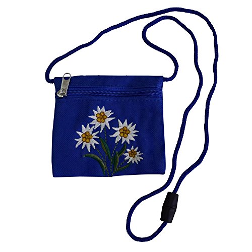 Spatzenland Brustbeutel mit Blumen-Stickung in 3 Farben - Blau Spatzenland Brustbeutel mit Blumen-Stickung in 3 Farben - Blau von Spatzenland