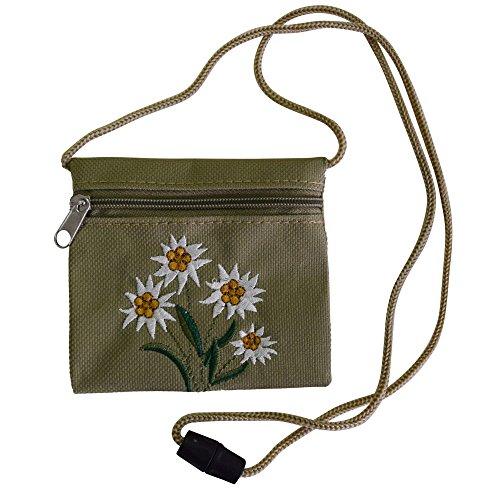 Spatzenland Brustbeutel mit Blumen-Stickung in 3 Farben - Oliv Spatzenland Brustbeutel mit Blumen-Stickung in 3 Farben - Oliv von Spatzenland
