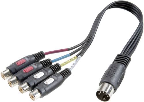 SpeaKa Professional SP-7870300 Cinch / DIN-Anschluss Audio Y-Adapter [1x Diodenstecker 5pol (DIN) - von SpeaKa Professional