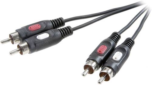 SpeaKa Professional SP-7869760 Cinch Audio Anschlusskabel [2x Cinch-Stecker - 2x Cinch-Stecker] 0.50 von SpeaKa Professional