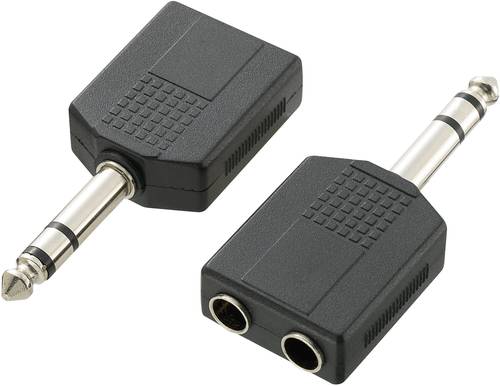 SpeaKa Professional SP-7870192 Klinke Audio Y-Adapter [1x Klinkenstecker 6.35mm - 2x Klinkenbuchse 6 von SpeaKa Professional