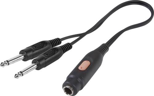 SpeaKa Professional SP-7870288 Klinke Audio Y-Adapter [2x Klinkenstecker 6.35mm - 1x Klinkenbuchse 6 von SpeaKa Professional