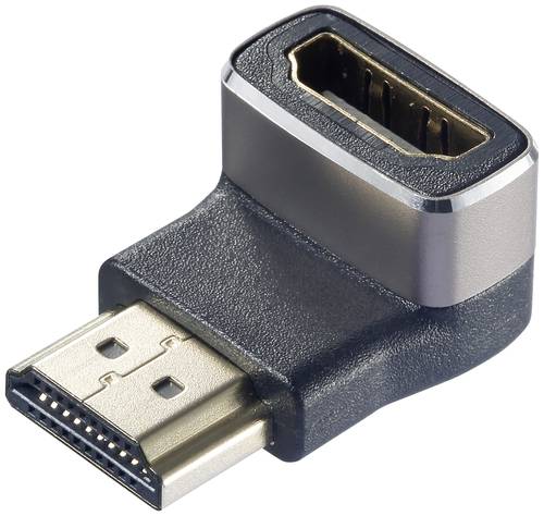 SpeaKa Professional SP-11306836 HDMI Adapter [1x HDMI-Stecker - 1x HDMI-Buchse] Schwarz, Silber UHD von SpeaKa Professional