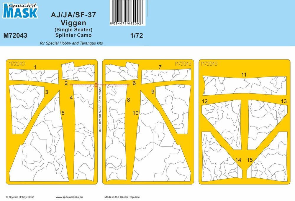 AJ/JA/SF-37 Viggen (Single Seater) - Splinter Camo Mask von Special Hobby