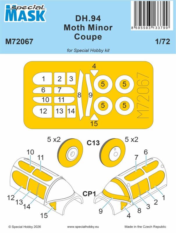 DH.94 Moth Minor Coupe - Mask von Special Hobby