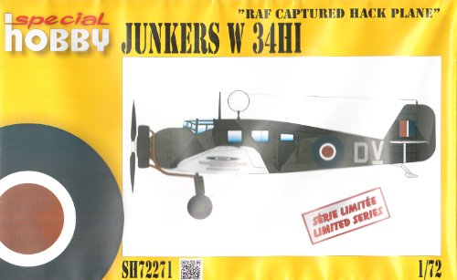 Unbekannt Special Hobby SH72271 - Junkers W-34Hi RAF Captured Hack Plane von Special Hobby