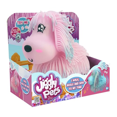 Spectron interaktiver Hund Jiggly Pets rosa mit Musik und Wackelhaaren von Spectron