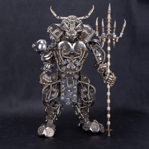 SpedUpX 3D Metall Puzzle, Bull-Headed Man Mechanische Punk Dämon Surrealistische Kreatur Metall Montage Modell, 3D Puzzle Metall DIY Ornament Geschenke für Erwachsene SpedUpX 3D Metall Puzzle, Bull-Headed Man Mechanische Punk Dämon Surrealistische Kreatur Metall Montage Modell, 3D Puzzle Metall DIY Ornament Geschenke für Erwachsene von SpedUpX