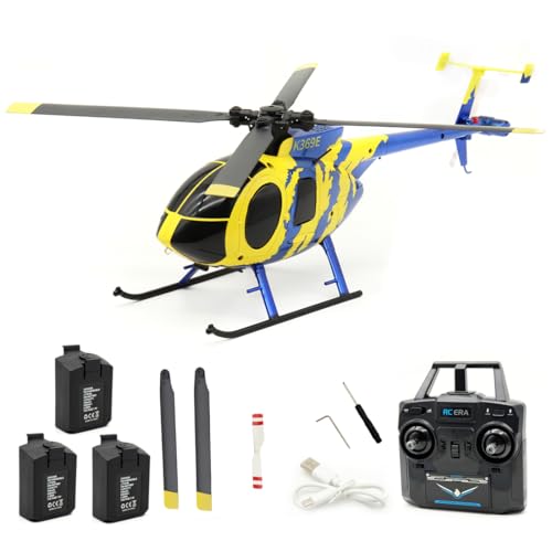 SpedUpX RC ERA C184 MD500 RC-Helikopter, 2,4G 4-Kanal mit 6-Achsen-Gyro & Start/Landung mit Nur Einer Taste & Optische Flusspositionierung Für Erwachsene Und Anfänger - 3PCS Batterie SpedUpX RC ERA C184 MD500 RC-Helikopter, 2,4G 4-Kanal mit 6-Achsen-Gyro & Start/Landung mit Nur Einer Taste & Optische Flusspositionierung Für Erwachsene Und Anfänger - 3PCS Batterie von SpedUpX