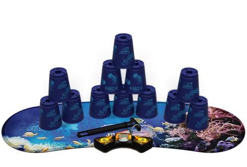Speed Stacks Sport-Stapel-Wettbewerber – Quallen-Set und Riffmatte – 12 Becher, Haltestiel, mit GX-Timer und Matte, WSSA-geprüft Speed Stacks Sport-Stapel-Wettbewerber – Quallen-Set und Riffmatte – 12 Becher, Haltestiel, mit GX-Timer und Matte, WSSA-geprüft von Speed Stacks