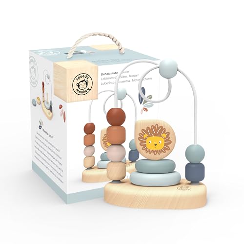Speedy Monkey SP1021 Löwenper-Labyrinth Perlenlabyrinth 13,1x13,1x18cm bunt, Holz Spielzeug für Kinder, Liebevolle Details-tolle Geschenkidee Speedy Monkey SP1021 Löwenper-Labyrinth Perlenlabyrinth 13,1x13,1x18cm bunt, Holz Spielzeug für Kinder, Liebevolle Details-tolle Geschenkidee von Speedy Monkey