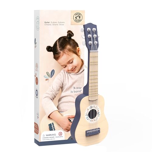 Speedy Monkey Gitarre 52x18x6,5cm blau, Holz Spielzeug für Kinder, Liebevolle Details- tolle Geschenkidee von Speedy Monkey