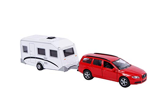 Kids Globe Volvo V70 With Caravan, M, Weiß Kids Globe Volvo V70 With Caravan, M, Weiß von Speelgoed