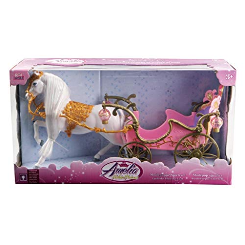 Prinzessin / Prinzessinnen Kutsche mit Beleuchtung und Puppenpferd von Speelgoed