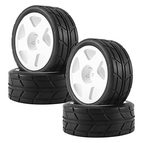 SPeesy 4 StüCke 12Mm Hex 65Mm Gummireifen Rad Reifen für XV-01 TT-01 TT-02 LC Racing PTG-2 WR8 1/10 RC Auto,3 von SPeesy