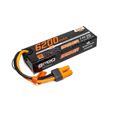 Spektrum 7.4V 6200mAh 2S 120C Smart G2 Pro Basher LiPo Battery: IC5 Spektrum 7.4V 6200mAh 2S 120C Smart G2 Pro Basher LiPo Battery: IC5 von Spektrum